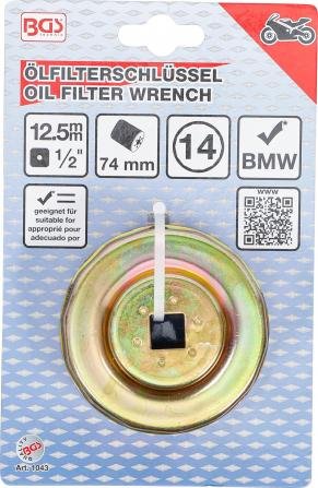 Lėkštutė tepalo filtrui 14-kampų Ø 74 mm, BMW – nuotrauka 2