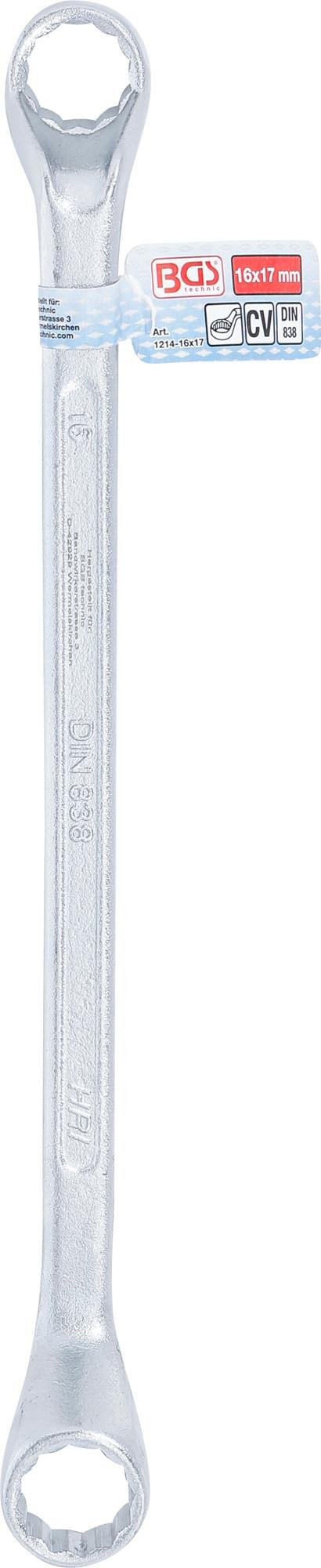 Raktas kilpinis lenktas 16x17mm – nuotrauka 4