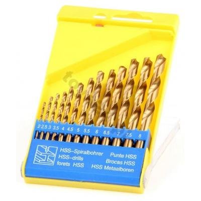 Grąžtų rinkinys, HSS-Titan, 2,0-8,0 mm 13 vnt. – nuotrauka 2