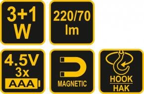 Prožektorius, 3W COB LED, 220LM – nuotrauka 3