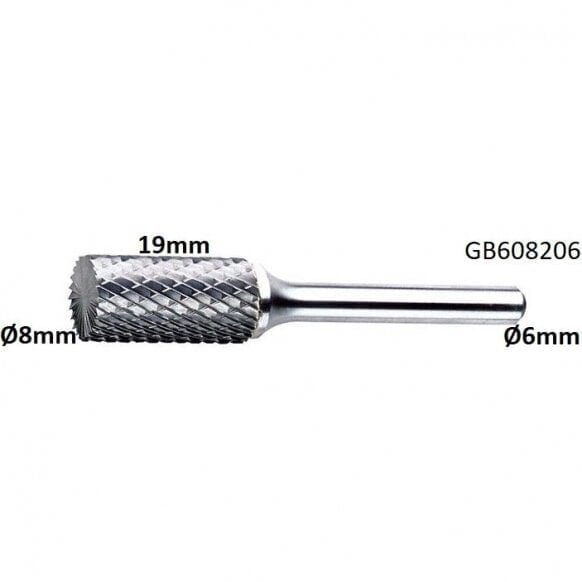 Freza kietmetalio B cilindro formos Ø8 x 19mm – nuotrauka 2