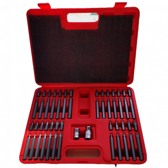 Antgalių rinkinys Torx, Torx Sec, Hex, Spline 54vnt.