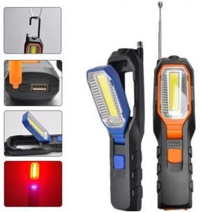 Darbo lempa akumuliatorinė, 5W COB LED, USB, 280+80 LM, su magnetiniu griebtuvu