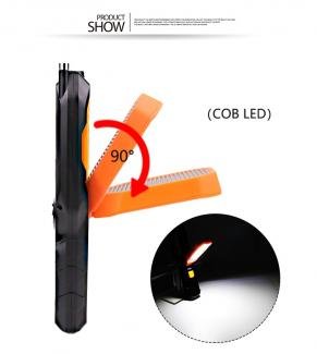Darbo lempa akumuliatorinė, 5W COB LED, USB, 280+80 LM, su magnetiniu griebtuvu – nuotrauka 3