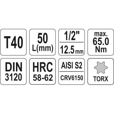 Antgalis įpresuotas į galvutę 55mm ½ T40 – nuotrauka 3