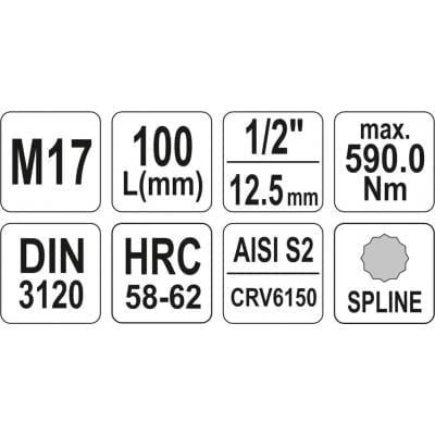 Antgalis įpresuotas į galvutę 100mm ½ M17 – nuotrauka 2
