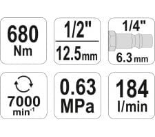 Pneumatinis smūginis veržliasukis 1/2" 680NM – nuotrauka 5