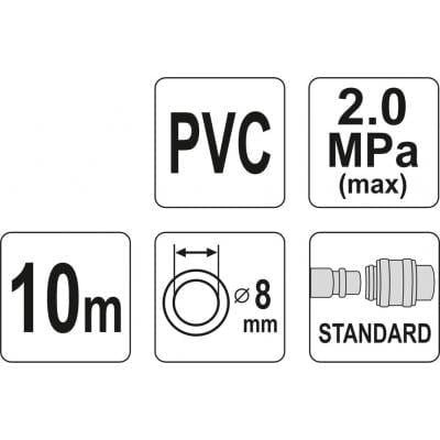 Oro žarna su antgaliais 8mm x 10m – nuotrauka 3