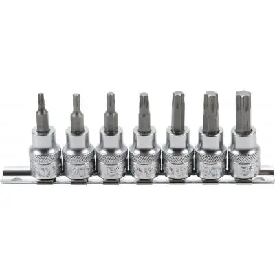 Įpresuotų antgalių rinkinys, 3/8″ (10mm),T-STAR (TORX), T15-T50