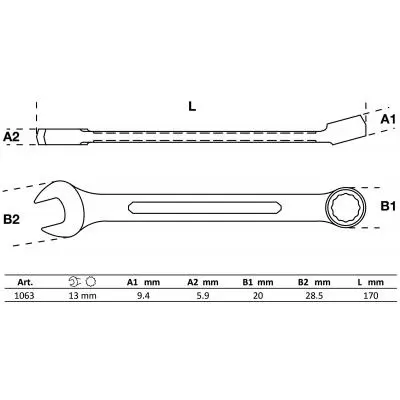 Veržliaraktis 13mm – nuotrauka 2