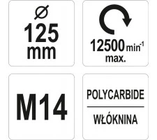 Šlifavimo diskas metalui su abrazyvine medžiaga 125xM14 – nuotrauka 5