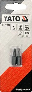 Antgalis atsuktuvui ¼ T15x25mm 2vnt. TORX – nuotrauka 2