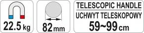 Teleskopinis magnetinis surinkėjas, 590-990mm – nuotrauka 2