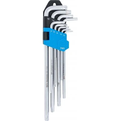 L-formos TORX raktų rinkinys T10-T50 9vnt. – nuotrauka 2