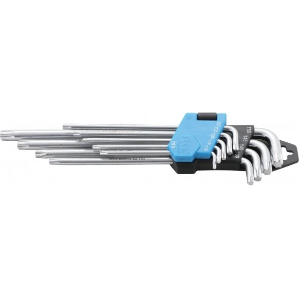 L-formos TORX raktų rinkinys T10-T50 9vnt. – nuotrauka 4