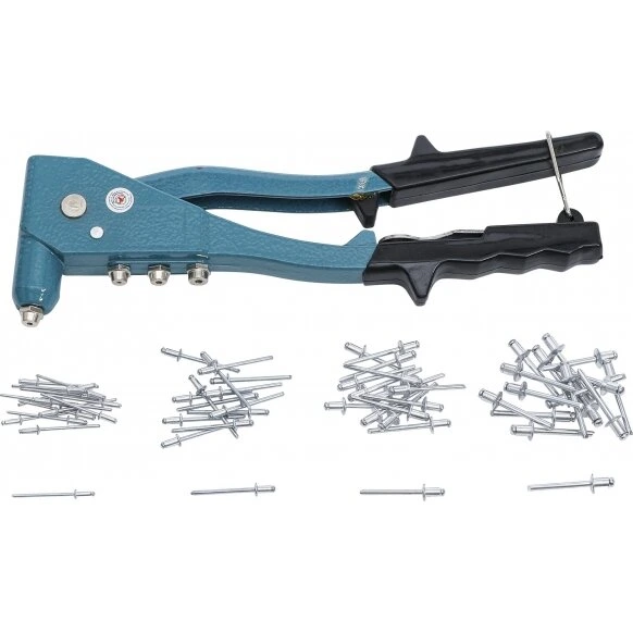 Kniediklis su kniedžių rinkiniu 2.4/3.2/4.0/4.8 mm 60vnt. – nuotrauka 3