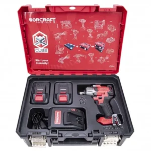 Akumuliatorinis smūginis veržliasukis 1/2 850 Nm 20V LI-ION (XCUBE dėžė)