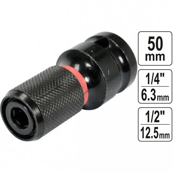 Adapteris smūginis iš 1/2 (12,5mm) į 1/4 (6,3mm)